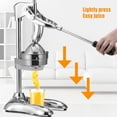 thumbnail image 4 of stainless steel manual juicer, manual juicer with lever - manual juicer for lemon, lime, orange, pomegranate fresh juice household commercial juice machine, 4 of 9