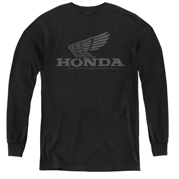 Honda Vintage Wing Youth Long Sleeve T-Shirt Black