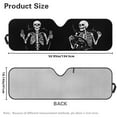 thumbnail image 6 of Uorisanigo Skull Print Windshield Sunshade Heat Shield Sun Shade Sun Visor Mat for Jeep Wrangler JL/JLU 2018-2024 & Jeep Gladiator JT 2020-2024 Window Shade Protection, 6 of 7