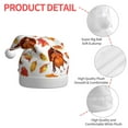 thumbnail image 4 of KLL Christmas Hats for Adults Plush Thanksgiving Turkey Leaves Print Santa Hat Xmas Fluffy Santa Claus Hat for Women Men, 4 of 6