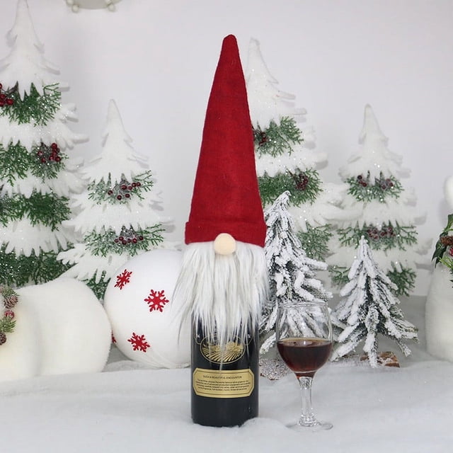 Juego de Botellas de Vino con Forma de Anciano Sin Rostro Navideño Xihbxyly Decoración de Champán