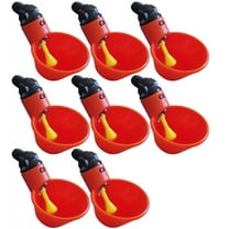 8 Pack Of Automatic Cup Style Poultry Chicken Drinkers