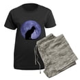 thumbnail image 5 of CafePress - Cat & Moon Women's Dark Pajamas - Women's Short Sleeve Print T-Shirt and Pants Dark Cotton Pajama Set, 5 of 7