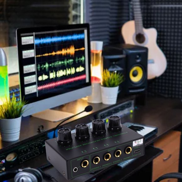 Headphone Amp Splitter, Headphone Amplifier Rugged for Performance