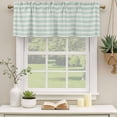 thumbnail image 2 of Green White Curtain Valances for Windows, Kitchen Valance Window Treatments Panel 2 Pack, Modern Minimalist Ombre Abstract Stripes Rod Pocket Short Curtains for Bathroom Bedroom 42 x 12 Inch, 2 of 8