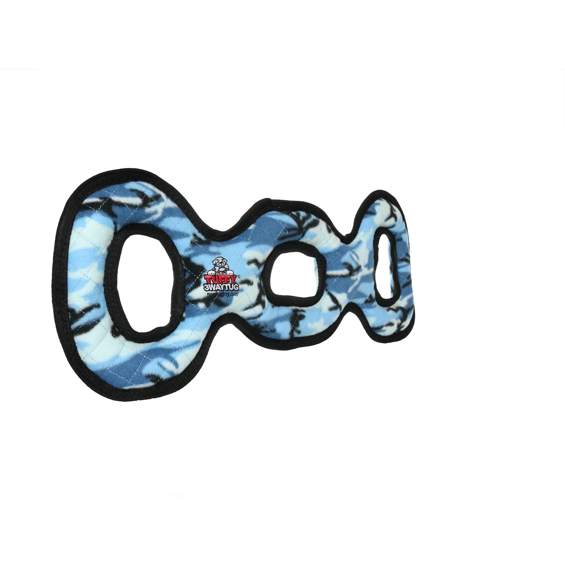 TUFFY® Ultimate 3WayTug Camo Blue, 2-Pack, Durable Plush Squeaky Dog Toys