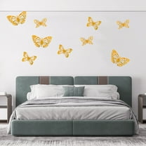 12pcs 3D Gold Butterfly Wall Stickers - Removable Decorative Decals for Birthdays, Party Celebrations & Home Accents, Self-Adhesive Butterflies to Add Sparkle to Room, Bedroom & Event Spaces, B