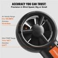 thumbnail image 3 of VEVOR Split Handheld Anemometer, 14℉-140℉, Digital Wind Speed CFM Meter Gauge with LED Backlight Screen, Measures Wind Velocity Wind Temperature Air Flow Wind Chill, for Sailing Surfing Flying HVAC, 3 of 9