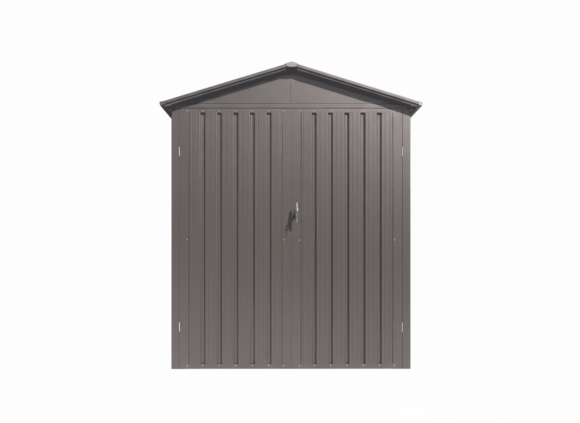 Mintazer 10×6ft Outdoor Motorcycle Storage Shed with Window, Large Garden Tool Storage Building for Backyard Lawn Patio, Light Gray