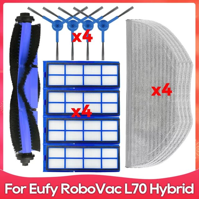 Repuestos para Aspiradora Robot para RoboVac L70 con Cepillo Lateral Híbrido, Filtro HEPA y Mopa.