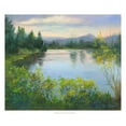 thumbnail image 2 of Weber, Mary Jean 30x26 Gold Ornate Wood Framed with Double Matting Museum Art Print Titled - Oregon Reflections, 2 of 4