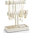 thumbnail image 1 of Soporte organizador para joyas Vlando, 2 niveles, soporte para pulseras, blanco, 1 of 6
