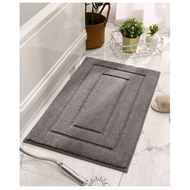 Alfombrilla de baño original antideslizante, ultrasuave y absorbente para baño, lavable a máquina, 50 x 80 cm, gris cielo estrellado WD.WDQZL Hogar
