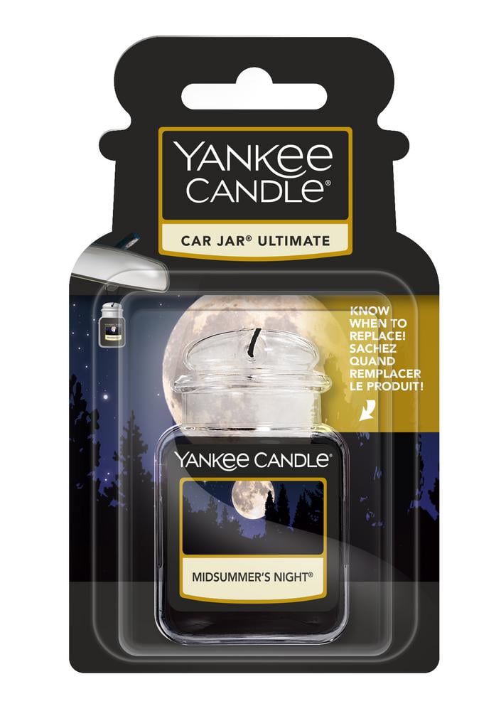 Yankee Candle Mid Summer's Night Car Jar Ultimate, Car Air Freshener, 1 Count