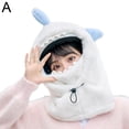 thumbnail image 4 of ZOUBAOQ Shark Plush Warm Ear Protection Caps Winter Full Face Mask Hat Head Neck C, 4 of 8