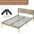 thumbnail image 4 of VECELO Queen Size Platform Bed Frame with Wooden Headboard, Rustic Country Style Mattress Foundation, No Box Spring Needed, Slate, 4 of 10