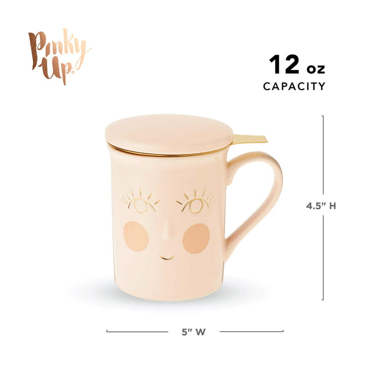 Pinky Up Annette Hello Beautiful Ceramic Tea Mug and Infuser by Pinky