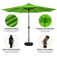 thumbnail image 7 of HARBOURSIDE 10ft Solar-Powered Outdoor Umbrella with LED Lights - 11 Solar LED Bulbs, Heavy Duty Base & Sand Bag for Patio/Garden/Poolside, Waterproof UV-Resistant Sun Shade Canopy,Green, 7 of 7