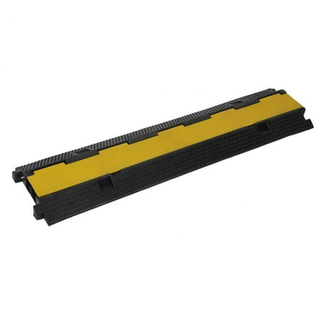 Acrylic Setting Rubber Channel - 2PCS 2 Channel PVC Rubber Sturdy Vehicle Electrical Wire Cable Cover Ramp Guard Warehouse Cord Protective Traffic Speed Bumps