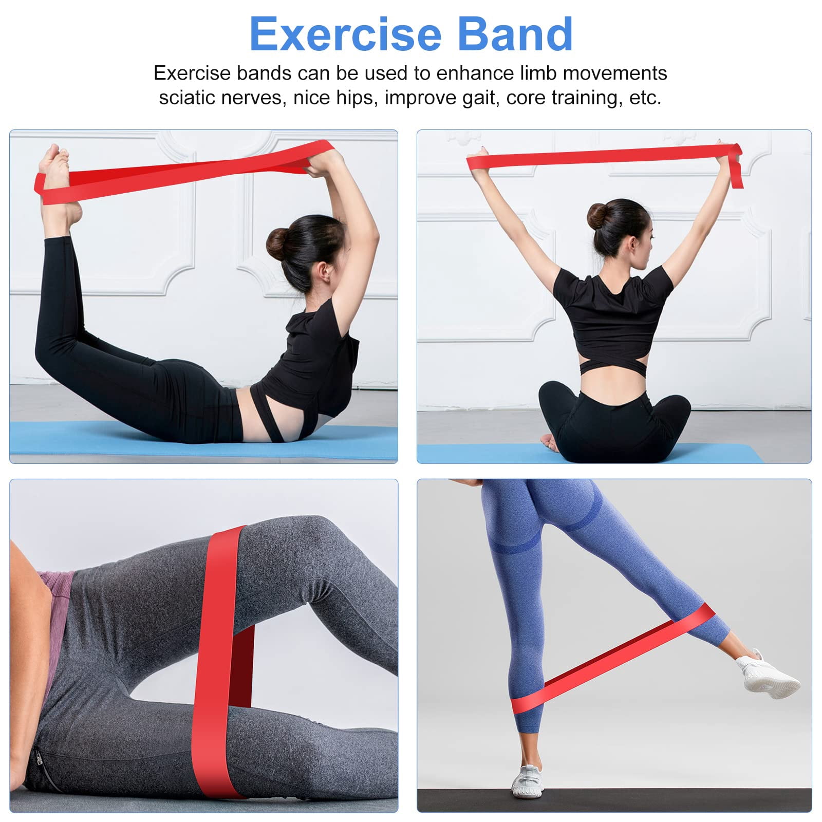 5 In 1 Foam Roller Set Includes Hollow Core Massage  Yoga Stick Ball Fitness Stretching Strap Carrying Bag Towel (blue)