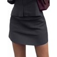 thumbnail image 3 of Women'S 2 Piece Sets Early Fall Front Opening Cardigan and Mini Skirt Knit Outfits Skirt B - Dark Gray S, 3 of 7