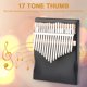 thumbnail image 4 of 17 teclas Kalimba instrumento Musical pino Universal pulgar dedo Piano africano Sanza Mbira con herramienta de afinación pegatina para niños, 4 of 9