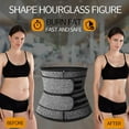 thumbnail image 3 of MISS MOLY Women's Waist Trainer Trimmer Hot Sweat Body Shaper Tummy Cincher Slimming Belt, 3 of 6