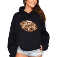 thumbnail image 6 of Floral Football Hoodie for Women & Teen Girls Boho Game Day Sweatshirt, Black Hoodie, M, 6 of 8
