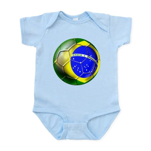 CafePress - Brazil Brasil Futebol Infant Bodysuit - Baby Light Bodysuit, Size Newborn - 24 Months
