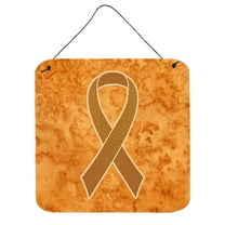 Carolines Treasures AN1204DS66 Orange Ribbon for Leukemia Awareness Wall or Door Hanging Prints 6HX6W multicolor