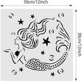 thumbnail image 2 of 12x12 Inches Mermaid Painting Stencils Sea Creature Stencils for Art Painting on Wood, Scrabooking Cardmaking and Wall Floor Decoration, 2 of 9