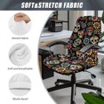 thumbnail image 6 of POLERO Floral Skull Design Office Swivel Chair Protector Cover, Anti Fading Office Chair Cover Comfortable One Piece Office Chair Seat Cover for Home, 6 of 7