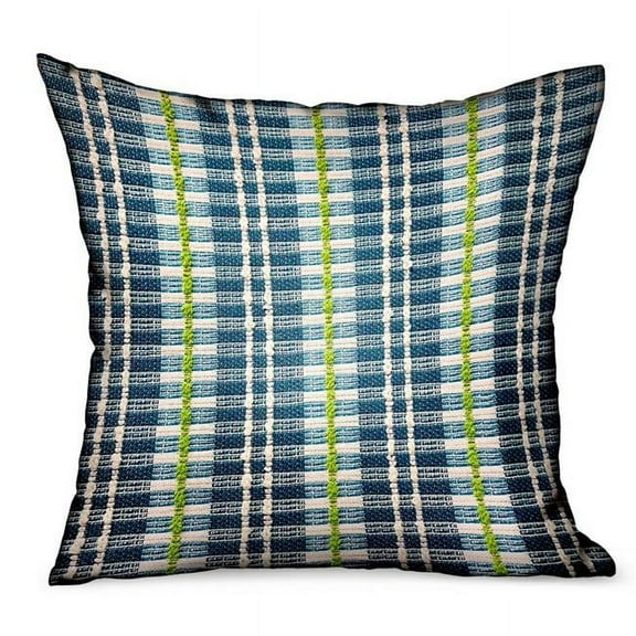 12 x 20 in. Garden Tassel Blue Stripes Luxury Outdoor & Indoor Throw Pillow