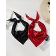 thumbnail image 7 of LinYooLi 2 PCS Satin Hair Bandanas for women Large Solid Color Head Scarf Tie-back Head Kerchief Silk Hair Scarf for Women Girls, 7 of 7