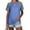 Blue, variant on Tittly T Shirts for Women Womens Summer Tops Ladies Summer Casual Loose Round Neck Large Size Stitching Short Sleeve T Shirt Basic Tees Womens Tops Tshirts Shirts Blue L