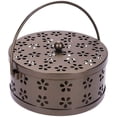 thumbnail image 2 of Soporte clásico para bobina de mosquitos, soporte de incienso para humo, incensario portátil, quemador de incienso de reflujo de metal, estufa de carbón con cubierta para asa, caja para mosquitos,, 2 of 5