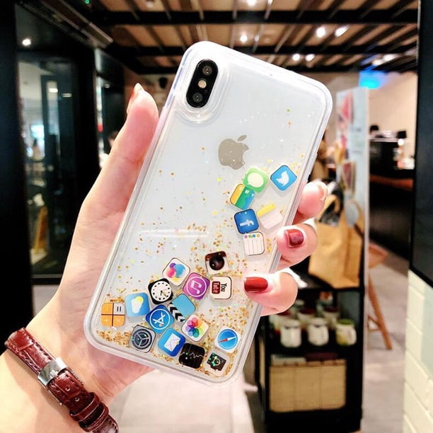 Funda de silicona líquida para móvil, carcasa de arena movediza para iPhone 11, 12 mini Pro, X, XR, Xs Max, 7, 8, 6, 6s Plus, SE Fivean unisex