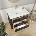 thumbnail image 6 of Leon 36" Single Bathroom Vanity in Fir Wood Black w/Lightning White Composite, 6 of 17