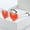 Red, variant on Melting Heart Sunglasses for Men/Women Rimless Irregular Party Unique Trendy Lightweight Sun Glasses Metal Prom Colorful Eye Glasses Beach Travel Wear