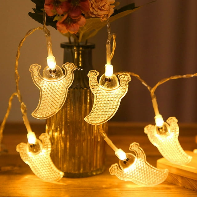 Dvkptbk Halloween Light Strip Halloween Lights 2M 10 LED Battery Operated String Lights Cute for Window Indoor Outdoor Decor Halloween Party Decorations Halloween Decorations on Clearance