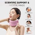thumbnail image 4 of Neck Brace for Pain Relief and Support, Soft Adjustable Cervical Collar Neck Traction Device, Neck Protectors Wraps Keep Vertebrae Stable and Aligned, Women Men Cervical Spine Pressure Relief (Pink), 4 of 10