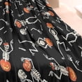 thumbnail image 3 of Skeleton Pumpkin Halloween Pattern Blanket,Comfortable Soft Lamb Wool Throw Blanket,All Season,Warm Lightweight Blankets for Sofa Bed Couch Living Room Chair,60"x80", 3 of 4