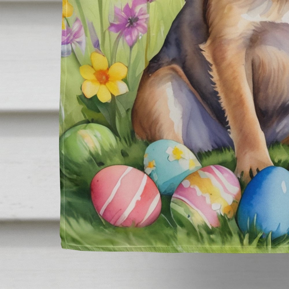 Border Terrier Easter Egg Hunt House Flag 28 in x 40 in