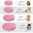 "Exclusivo Mezcla Donut Dog Bed, AntiAnxiety Plush Cozy Pet Bed, 36