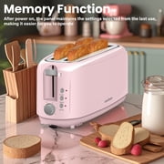Toaster 4 Slice, Digital Stainless Toaster for Bagel, Defrost, Reheat, Dual Control, Removable Crumb Tray
