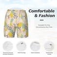 thumbnail image 5 of Balery Lemon Leaves Mens Swim Trunks Swim Shorts for Men Quick Dry Inseam Beach Shorts with Compression Liner Pocket-XX-Large, 5 of 9