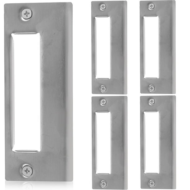 5 placas de cierre para cerrojo, placas de cierre para puertas, placas de refuerzo de seguridad para puertas