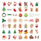 thumbnail image 4 of Etiqueta engomada del tema de la Navidad Etiqueta engomada impermeable del copo de nieve de Papá Noel, ilustración de la etiqueta del regalo del sobre 100pcs JAMW Sencillez, 4 of 5