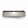 thumbnail image 3 of Titanium Ridged Edge 7mm Brushed and Polished Band, 3 of 9