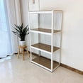 thumbnail image 6 of Miekor Furniture Storage Rack Shelving Unit Storage Shelf Steel Garage Utility Rack 4-Shelf Adjustable Shelves Heavy Duty Display Stand for Books, Kitchenware, Tools Boltless Assembly (White) BS7841, 6 of 6